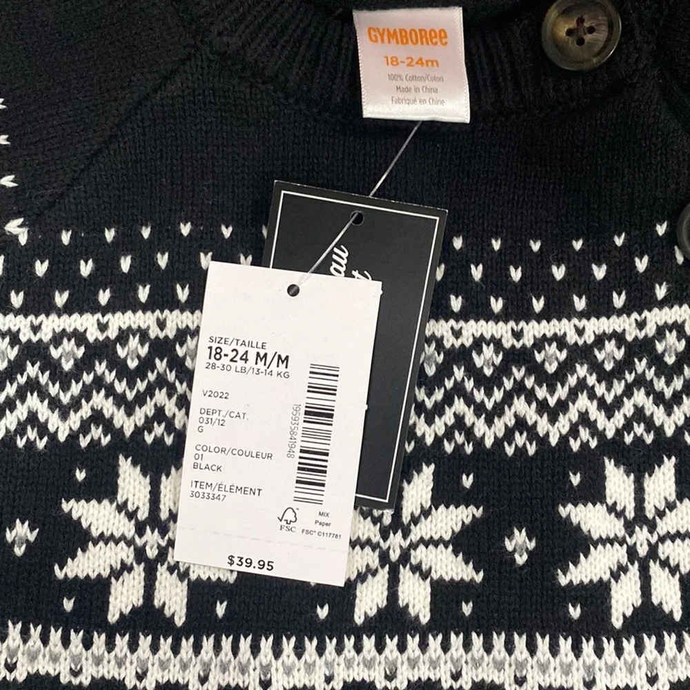 NWT! Gymboree‎ Black and White Sweater - Picture 5 of 5